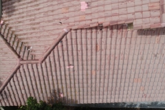 aerial view of tiled roofing used for roof inspections