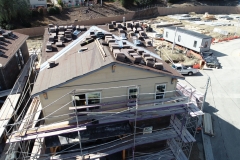 aerial photo of partially finished rooftop