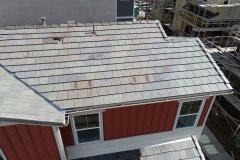 aerial view of finished roof taken with a drone